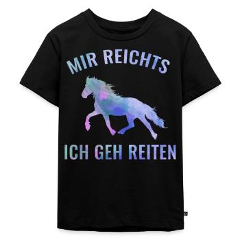 cheval - T-shirt Premium bio Enfant - noir - Devant - Mikhail (115cm)