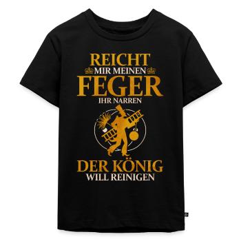 Schornsteinfeger - Kinder Premium Bio T-Shirt - Schwarz - Vorne - Mikhail (115cm)