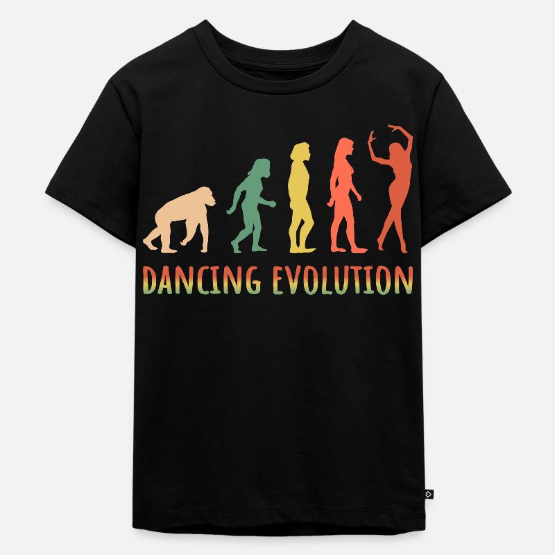 dans evolution dans dans udvikling kvinder - Premium økologisk T-shirt til børn - sort