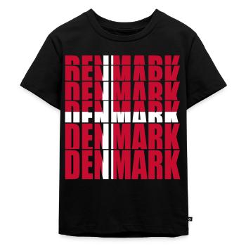 Dänemark - Kinder Premium Bio T-Shirt - Schwarz - Vorne - Mikhail (115cm)