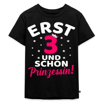 3. Geburtstag - Kinder Premium Bio T-Shirt - Schwarz - Vorne - Mikhail (115cm)