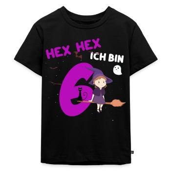 HEX-HEX Ich bin 6 - Mädchen 6. Geburtstag - - Kinder Premium Bio T-Shirt - Schwarz - Vorne - Mikhail (115cm)