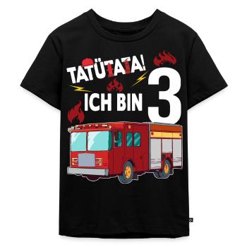 TaTüTaTa! Ich bin 3 Jahre alt 3. Geburtstag - Kinder Premium Bio T-Shirt - Schwarz - Vorne - Mikhail (115cm)