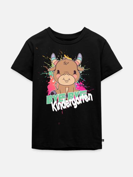 Endlich Schulkind, Einschulung - Kinder Premium Bio T-Shirt - Schwarz