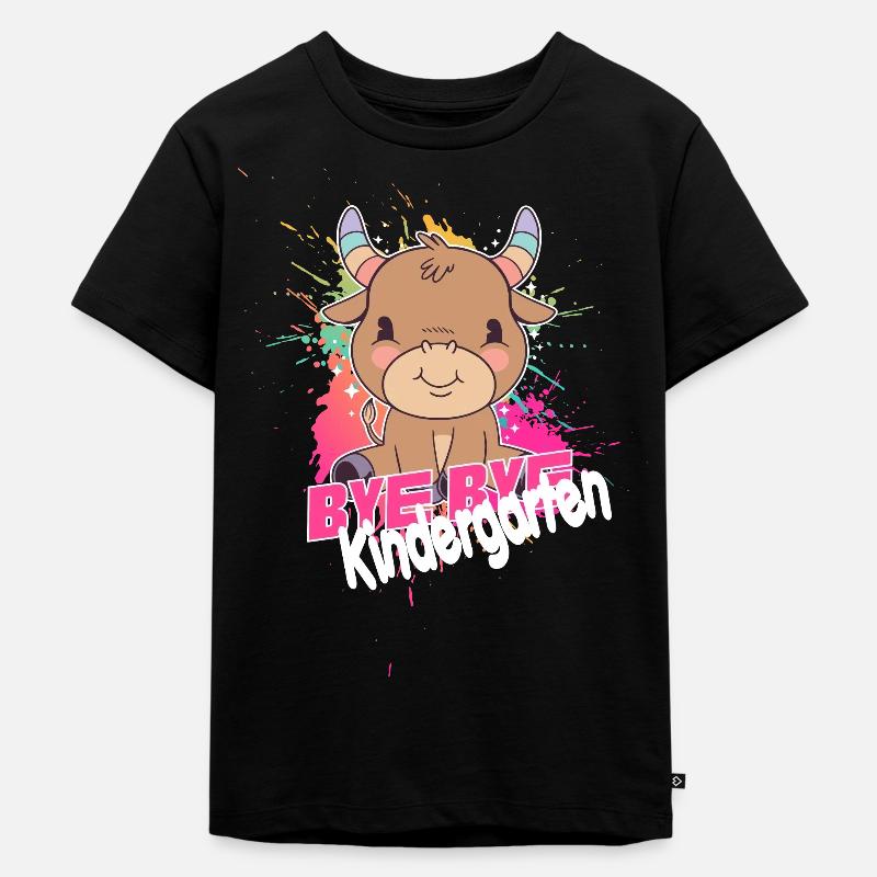 Endlich Schulkind, Einschulung - Kinder Premium Bio T-Shirt - Schwarz