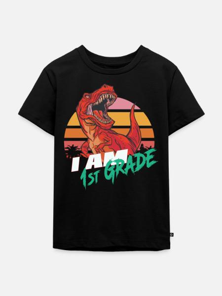 Finally 1st Grade, First Grader - Kids Premium Organic T-Shirt - black