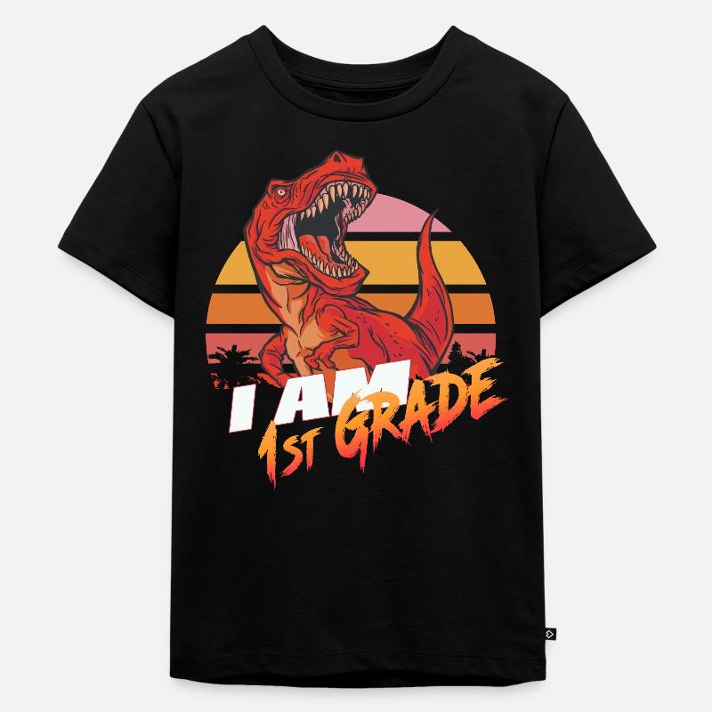 Endlich 1. Klasse, Erstklässler - Kinder Premium Bio T-Shirt - Schwarz