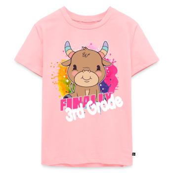 Finally 3rd Grade, Second Grader - Kids Premium Organic T-Shirt - rose - Front - AI Model Kid Female (0cm)