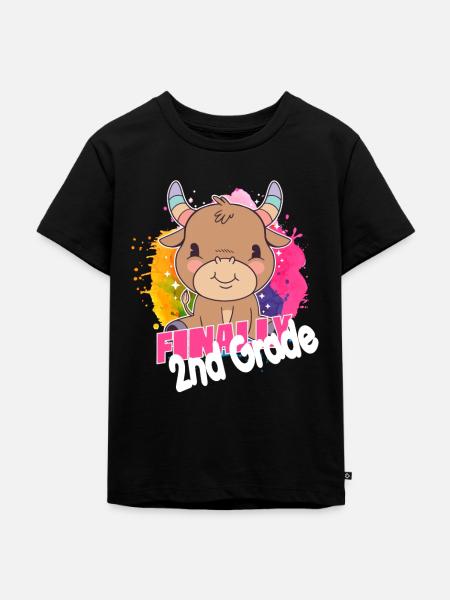 2nd Grade Squad, Second Grader - Kids Premium Organic T-Shirt - black