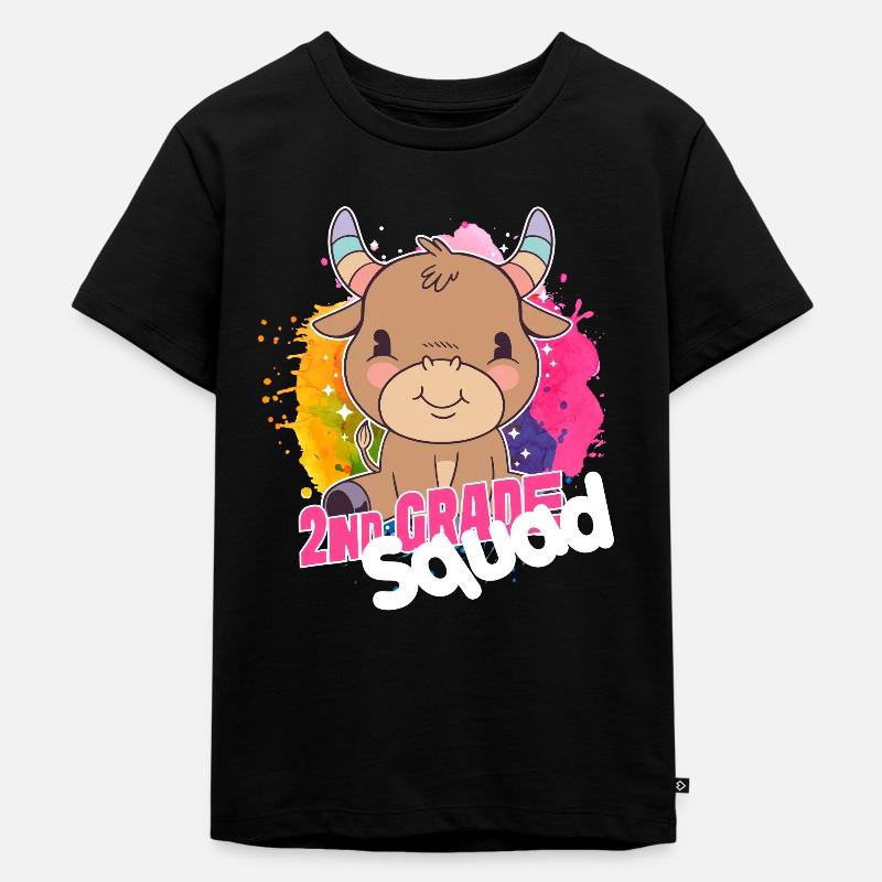 2nd Grade Squad, Second Grader - Kinder Premium Bio T-Shirt - Schwarz