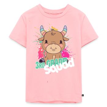 Finally 3rd Grade, Second Grader - Kids Premium Organic T-Shirt - rose - Front - AI Model Kid Female (0cm)