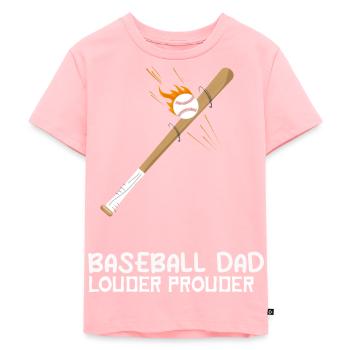 Softball Baseball Papa fort fier fan Ballers - T-shirt Premium bio Enfant - rose - Devant - AI Model Kid Female (0cm)
