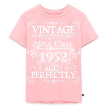 1952 | Vintage Perfectly seit 1952 Geburtstag - Kinder Premium Bio T-Shirt - Rosa - Vorne - AI Model Kid Female (0cm)