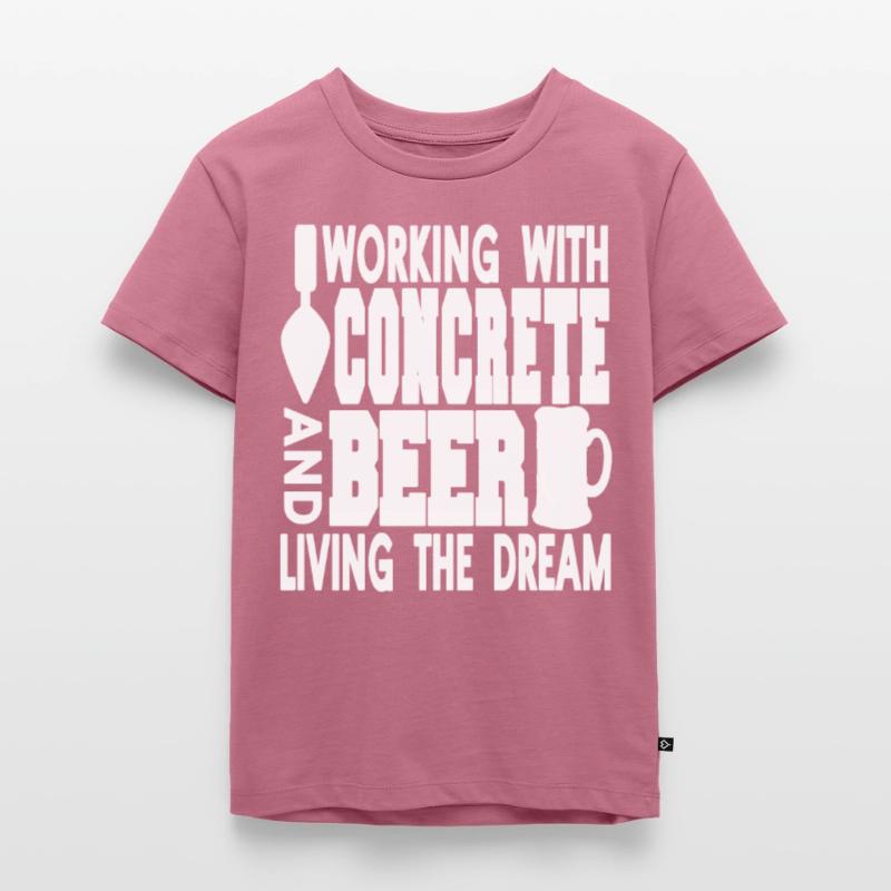 Conception de constructeur en béton pour les constructeurs et le chantier de construction T-shirt Premium bio Enfant