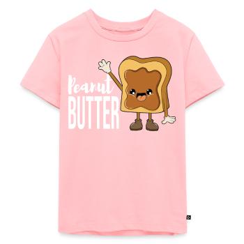 Pâte d’arachide - T-shirt Premium bio Enfant - rose - Devant - AI Model Kid Female (0cm)