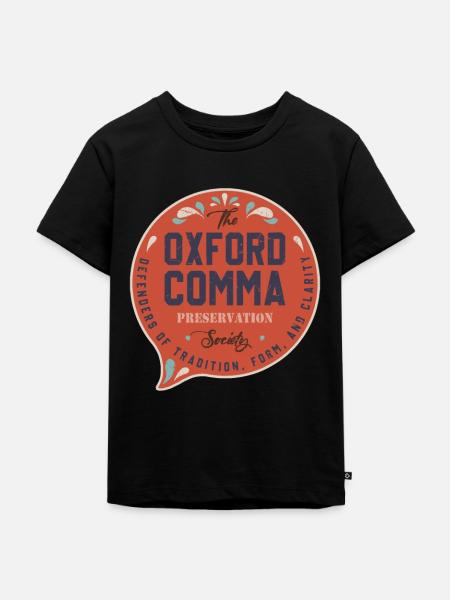 DAS OXFORD-KOMMA - Kinder Premium Bio T-Shirt - Schwarz