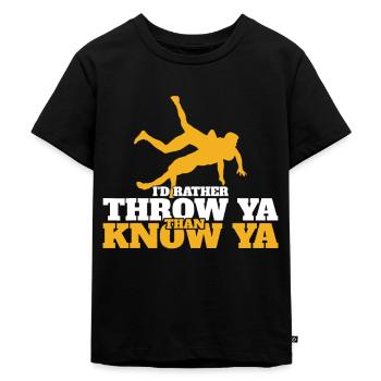 Wrestling Girl Definition - Funny Wrestling Girl - Kinder Premium Bio T-Shirt - Schwarz - Vorne - Mikhail (115cm)