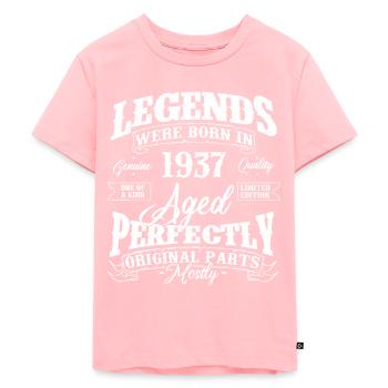 Les légendes sont nées en 1937 année de naissance anniversaire - T-shirt Premium bio Enfant - rose - Devant - AI Model Kid Female (0cm)