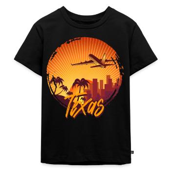 Texas - Kinder Premium Bio T-Shirt - Schwarz - Vorne - Mikhail (115cm)
