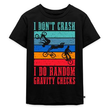 Fun Mountain Bike Biking Downhill Motocross & Cycl - Kids Premium Organic T-Shirt - black - Front - Mikhail (115cm)