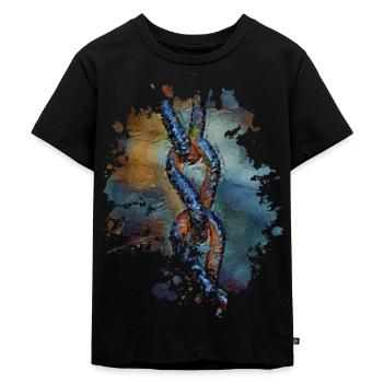 Kette - Kinder Premium Bio T-Shirt - Schwarz - Vorne - Mikhail (115cm)