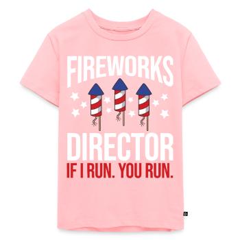 Vierter Juli 4. Juli Feuerwerk Boom Feuerwerk D - Kinder Premium Bio T-Shirt - Rosa - Vorne - AI Model Kid Female (0cm)
