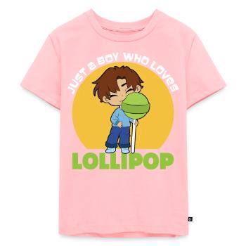 Cadeau de bonbons Lollipop - T-shirt Premium bio Enfant - rose - Devant - AI Model Kid Female (0cm)