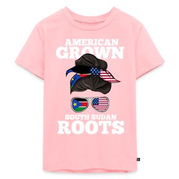 South Sudan - Kids Premium Organic T-Shirt - rose - Front - AI Model Kid Female (0cm)