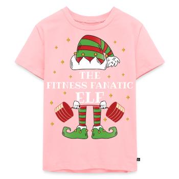 Le fitness fanatique d’elfe fitness - T-shirt Premium bio Enfant - rose - Devant - AI Model Kid Female (0cm)