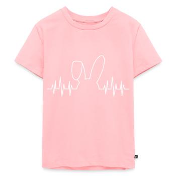 Bunny Heartbeat Lapin Lapin Amoureux Jour de Pâques - T-shirt Premium bio Enfant - rose - Devant - AI Model Kid Female (0cm)