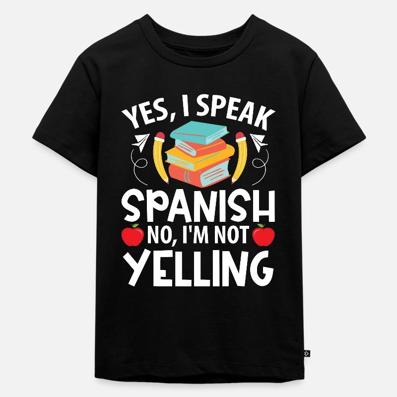 Spanischlehrerin Maestra Bilinguale Lehrerin - Kinder Premium Bio T-Shirt - Schwarz