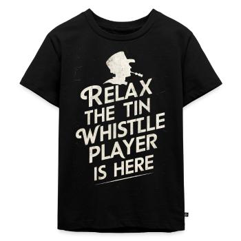 Sifflet en étain - T-shirt Premium bio Enfant - noir - Devant - Mikhail (115cm)