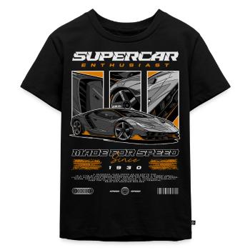 Supercar Enthusiast Car Birthday Born In 1930 - Kids Premium Organic T-Shirt - black - Front - Mikhail (115cm)