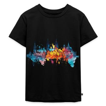 Castle - Kids Premium Organic T-Shirt - black - Front - Mikhail (115cm)