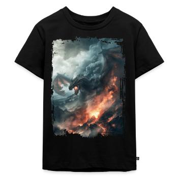 Cerf-volant - T-shirt Premium bio Enfant - noir - Devant - Mikhail (115cm)