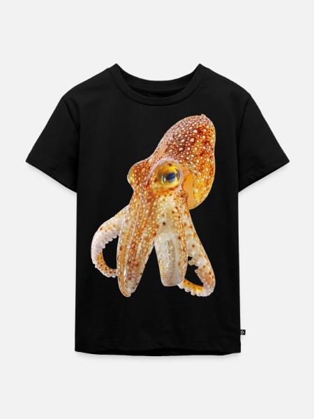 Tintenfisch - Kinder Premium Bio T-Shirt - Schwarz