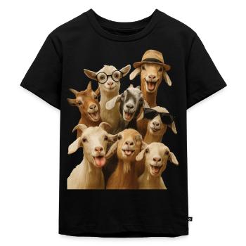 Ziege - Kinder Premium Bio T-Shirt - Schwarz - Vorne - Mikhail (115cm)