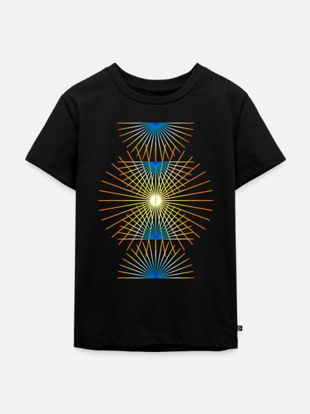 Strahlen - Kinder Premium Bio T-Shirt - Schwarz