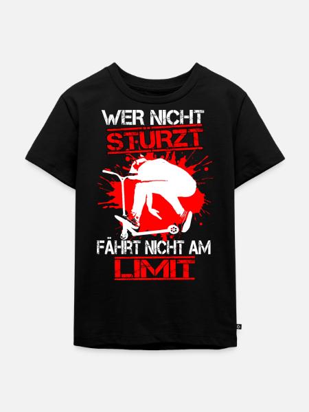 Stunt Scooter Tretroller Kinderroller Geschenk - Kinder Premium Bio T-Shirt - Schwarz