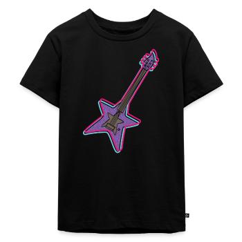 Conception de guitare électrique rock pour les amateurs de musique rock - T-shirt Premium bio Enfant - noir - Devant - Mikhail (115cm)