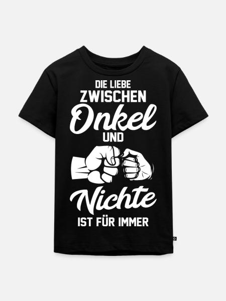 Nichte Patenonkel Onkel - Kinder Premium Bio T-Shirt - Schwarz