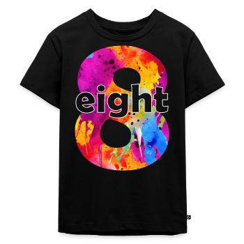 ACHT 8 JAHRE JUNGE 8. GEBURTSTAG - Kinder Premium Bio T-Shirt - Schwarz - Vorne - Mikhail (115cm)