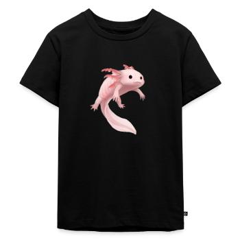 Axolotl - Kinder Premium Bio T-Shirt - Schwarz - Vorne - Mikhail (115cm)