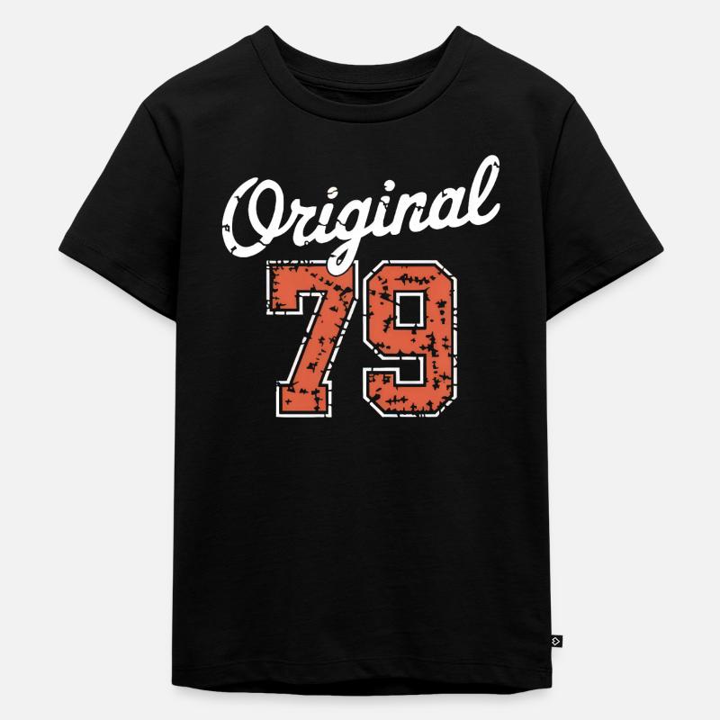 Original 79 - 46 Jähriger Geburtstag - Kinder Premium Bio T-Shirt - Schwarz