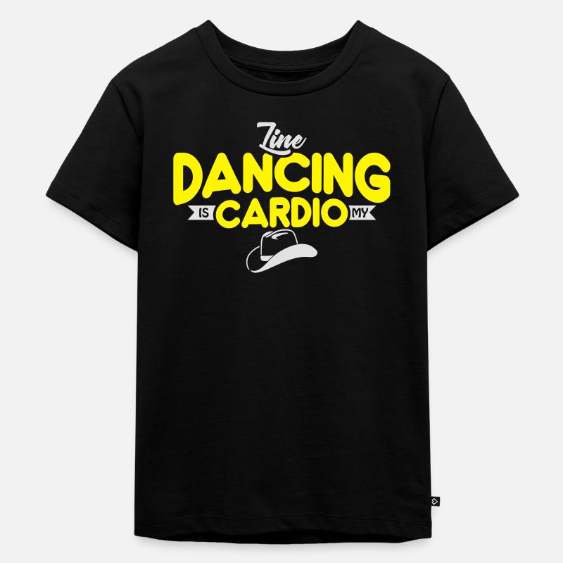 Line Dancing is my cardio - Kinder Premium Bio T-Shirt - Schwarz