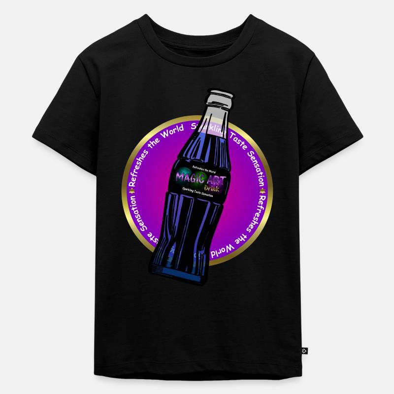 Magic Art Drink - Kinder Premium Bio T-Shirt - Schwarz
