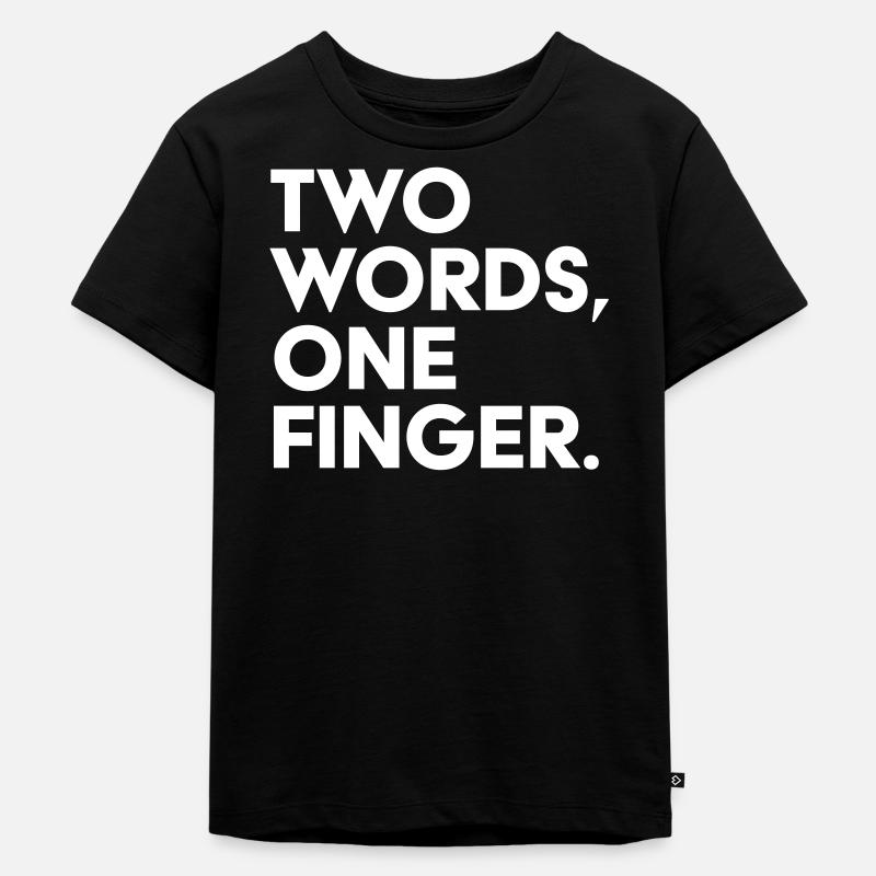 Deux mots un doigt - T-shirt Premium bio Enfant - noir