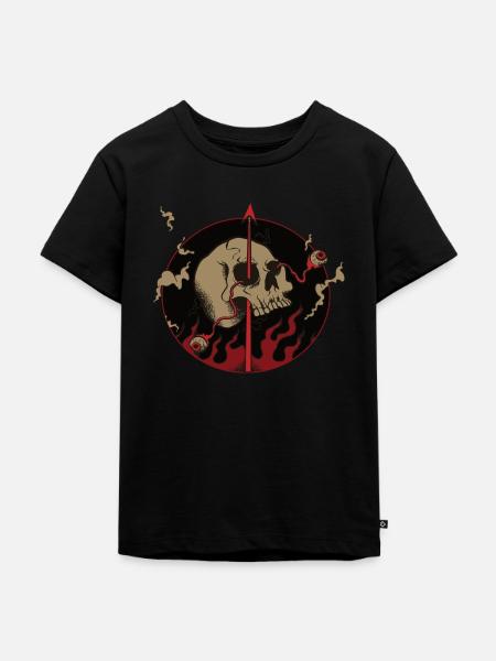 Totenkopf - Kinder Premium Bio T-Shirt - Schwarz
