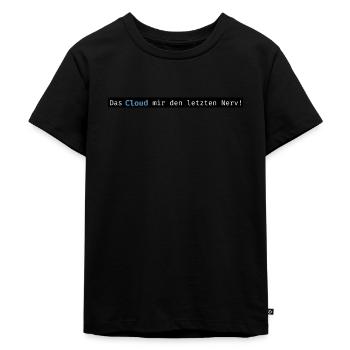 Cloud-Frust pur: Für alle IT-Helden! - Kinder Premium Bio T-Shirt - Schwarz - Vorne - Mikhail (115cm)
