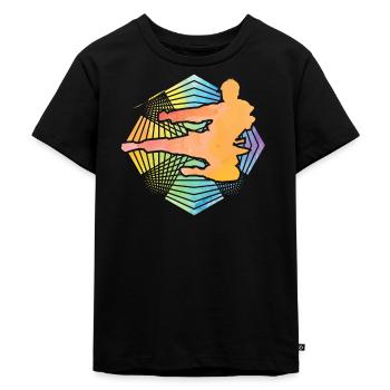 Karate - Premium økologisk T-shirt til børn - sort - Foran - Mikhail (115cm)